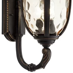 John Timberland Bellagio Vintage Rustic Outdoor Wall Light Fixture Veranda Bronze Upbridge 21" Hammered Glass Sconce For Post Exterior Barn Deck House -John Timberland GUEST e0254bcc b889 4f41 89c7 380a9db0fc98