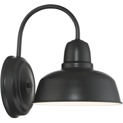John Timberland Urban Barn Rustic Industrial Farmhouse Outdoor Wall Light Fixtures Set Of 2 Black Gooseneck Arm 11 1/4" For Post Exterior Barn Deck 9 John Timberland Urban Barn Rustic Industrial Farmhouse Outdoor Wall Light Fixtures Set Of 2 Black Gooseneck Arm 11 1/4" For Post Exterior Barn Deck - Image 7
