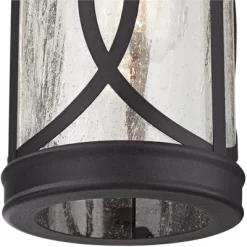 John Timberland Capistrano Mission Outdoor Wall Light Fixtures Set Of 2 Black Dusk To Dawn Motion Sensor 15 3/4" Clear Seeded Glass For Post Exterior -John Timberland GUEST e7acafab 9025 4949 a9ac 08513c5712dd