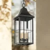 John Timberland Sunderland Vintage Outdoor Hanging Light Black Gold 24 3/4" Clear Glass Panels For Post Exterior Barn Deck House Porch Yard Patio Home -John Timberland GUEST e9dd0cbc 39c4 4d67 bda4 cebf99025761