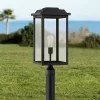 John Timberland Eastcrest Modern Outdoor Post Light Textured Black 22 1/2" Clear Glass Panels For Exterior Barn Deck House Porch Yard Patio Outside -John Timberland GUEST ea376bff 7733 4657 bae8 5a4b509c1115
