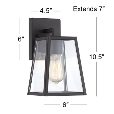 John Timberland Arrington Modern Outdoor Wall Light Fixture Mystic Black 10 3/4" Clear Glass For Post Exterior Barn Deck House Porch Yard Posts Patio 7 John Timberland Arrington Modern Outdoor Wall Light Fixture Mystic Black 10 3/4" Clear Glass For Post Exterior Barn Deck House Porch Yard Posts Patio - Image 5