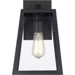 John Timberland Arrington Modern Outdoor Wall Lights Fixtures Set Of 4 Mystic Black 13" Clear Glass For Post Exterior Barn Deck House Porch Yard Patio -John Timberland GUEST ecdd82cc 3f93 4dc2 9ace 915a31db35d6