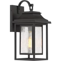 John Timberland Cecile Modern Outdoor Wall Light Fixture Painted Bronze 15" Seeded Clear Glass For Post Exterior Barn Deck House Porch Yard Patio Home -John Timberland GUEST ee141f26 db96 48fc 8f40 861c0a47a449