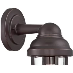 John Timberland Marlowe Industrial Outdoor Wall Light Fixtures Set Of 2 Bronze Metal Cage 13 1/4" Clear Glass For Post Exterior Barn Deck House Porch -John Timberland GUEST ee470037 480e 4a20 9025 b78b1f170e88