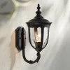 John Timberland Bellagio Vintage Rustic Outdoor Wall Light Fixture Texturized Black Upbridge 16 1/2" Clear Hammered Glass For Post Exterior Barn Deck