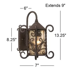 John Timberland Casa Seville Vintage Rustic Outdoor Wall Light Fixture Dark Walnut Scroll 13 1/4" Champagne Hammered Glass For Post Exterior Barn Deck 13 John Timberland Casa Seville Vintage Rustic Outdoor Wall Light Fixture Dark Walnut Scroll 13 1/4" Champagne Hammered Glass For Post Exterior Barn Deck -John Timberland GUEST eeffe2c4 008f 41bf acb9 6a356946e98e