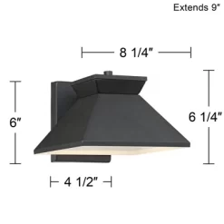 John Timberland Whatley Modern Outdoor Wall Light Fixture Black LED 6 1/4" Metal Shade For Post Exterior Barn Deck House Porch Yard Posts Patio Home -John Timberland GUEST ef1f4604 b410 4151 bec6 1f8744878486