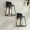 John Timberland Arrington Modern Outdoor Wall Light Fixtures Set Of 2 Black Motion Sensor 14 3/4" Clear Glass For Post Exterior Barn Deck House Porch -John Timberland GUEST f230377a b7d3 4f89 9871 9bb303c02438