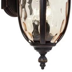John Timberland Bellagio Vintage Rustic Outdoor Wall Light Fixture Bronze Downbridge 20 1/2" Champagne Hammered Glass For Post Exterior Barn House -John Timberland GUEST f2732b78 5419 4046 8bac c20b987f5a1a