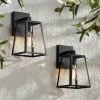 John Timberland Arrington Modern Outdoor Wall Lights Fixtures Set Of 2 Mystic Black 10 3/4" Clear Glass For Exterior Barn Deck House Porch Yard Patio -John Timberland GUEST f28a0457 c903 4871 8eb9 be2c60e33a2e