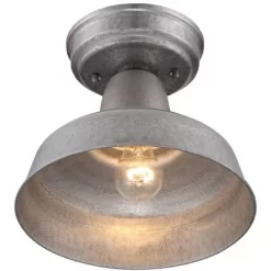 John Timberland Urban Barn Rustic Industrial Farmhouse Semi Flush Mount Outdoor Ceiling Light Galvanized Metal 8 3/4" For Post Exterior Barn Deck Yard -John Timberland GUEST f3ae8d49 fe14 4eb7 903c 538833db96f3
