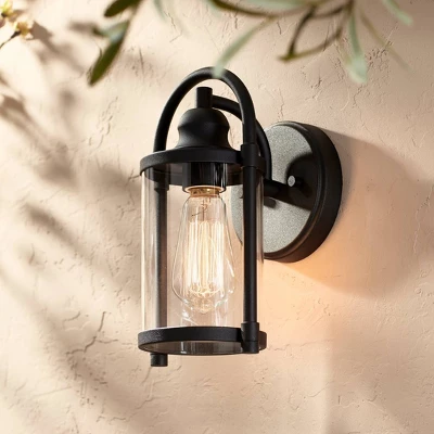 John Timberland Rustic Farmhouse Outdoor Wall Light Fixtures Set Of 2 Black 10 1/4" Clear Glass For Exterior Barn Deck House Porch Yard Patio Outside 10 John Timberland Rustic Farmhouse Outdoor Wall Light Fixtures Set Of 2 Black 10 1/4" Clear Glass For Exterior Barn Deck House Porch Yard Patio Outside - Image 8