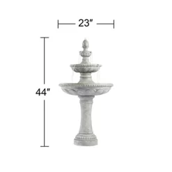 John Timberland Pineapple Modern 3 Tier Cascading Outdoor Floor Water Fountain 44" For Yard Garden Patio Home Deck Porch House Exterior Balcony Roof -John Timberland GUEST f458415c 9324 4a0f bc31 d449e0cabfb2