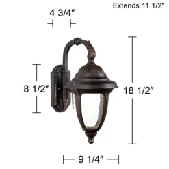 John Timberland Casa Sierra Rustic Vintage Outdoor Wall Light Fixture Bronze Downbridge 18 1/2" Clear Seedy Glass For Post Exterior Barn Deck House -John Timberland GUEST f5715bce 57d1 4c1d bfc2 3a8cc79adff8