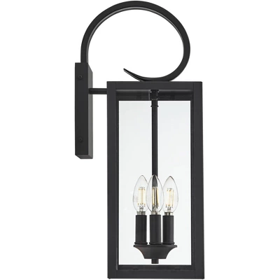 John Timberland Mira Modern Outdoor Wall Light Fixture Flat Black 21 1/2" Clear Glass For Post Exterior Barn Deck House Porch Yard Posts Patio Home 9 John Timberland Mira Modern Outdoor Wall Light Fixture Flat Black 21 1/2" Clear Glass For Post Exterior Barn Deck House Porch Yard Posts Patio Home - Image 7