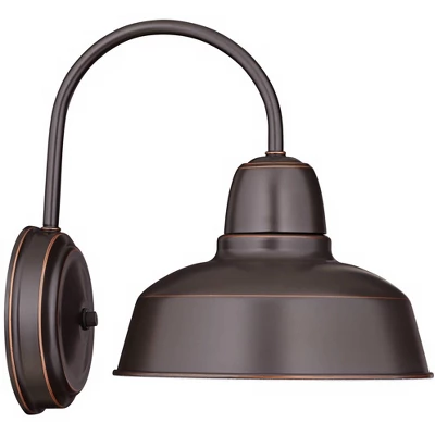 John Timberland Rustic Farmhouse Outdoor Wall Light Fixture Urban Barn Oil Rubbed Bronze Steel 13" For Exterior House Porch Patio 6 John Timberland Rustic Farmhouse Outdoor Wall Light Fixture Urban Barn Oil Rubbed Bronze Steel 13" For Exterior House Porch Patio - Image 4