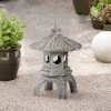 John Timberland Pagoda Statue Sculpture Garden Decor Indoor Outdoor Front Porch Patio Yard Outside Home Balcony Old Faux Stone Finish 16 1/2" Tall -John Timberland GUEST fde6809a d323 4141 8d5a 94e5cf82b53c