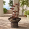 John Timberland Water Lilies And Cat Tails Rustic Cascading Outdoor Floor Water Fountain 33" For Yard Garden Patio Home Deck Porch House Exterior Roof -John Timberland GUEST ff9e2d16 fddf 40cb a073 3eba1f12065d
